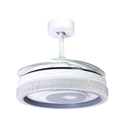 Ventilateur de plafond Bel Air Trio 72W LED 108cm télécommande blanc