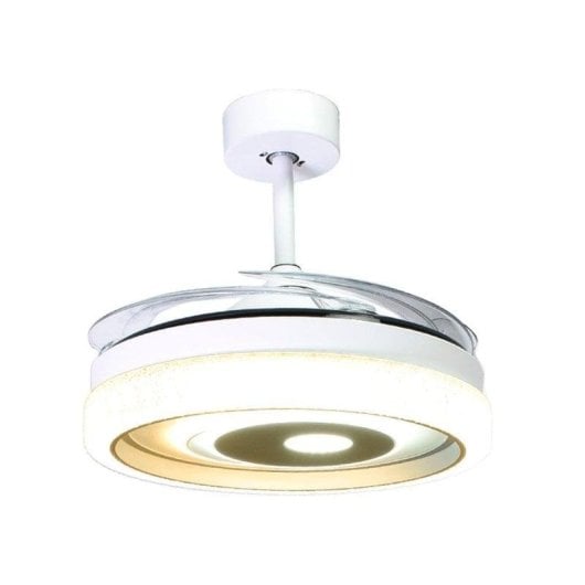 Ventilateur de plafond Bel Air Trio 72W LED 108cm télécommande blanc