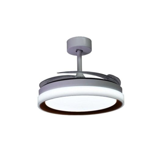 Ventoinha de teto Bel Air Kigali Mini LED 48W 91cm 4 pás retráteis