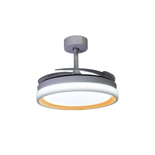 Ventoinha de teto Bel Air Kigali Mini 4 pás retráteis LED 48W 91cm comando remoto