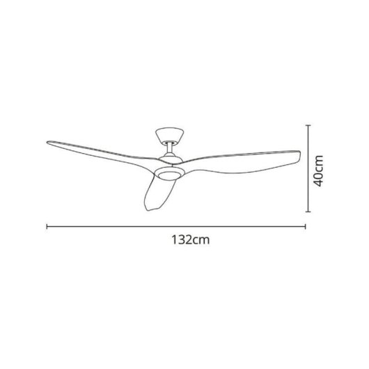 Ventoinha de teto Bel Air Home Delfos 20W LED 132cm Castanho Comando