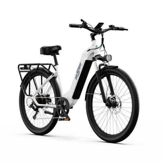 OneSport OT05 Bicicleta Elétrica Motor 250W Bateria 36V/18.2Ah Autonomia 60km Rodas 27.5" Branca