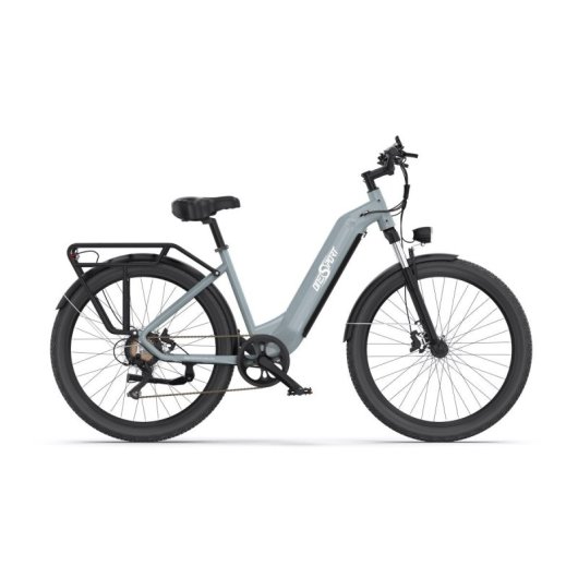 OneSport OT05 Bicicleta Elétrica Motor 250W Bateria 36V/18.2Ah Autonomia 60km Rodas 27.5" Cinzenta