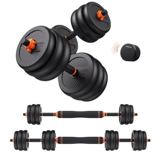 Kit De Pesas 25kg Mancuernas (pesos + Barras) + Barra + Sensor Smart