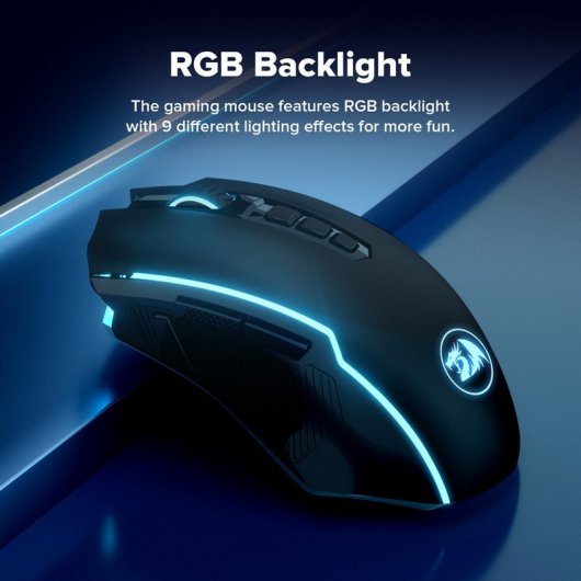 Redragon M910-KS Ranger Lite RGB Rattón Gaming Inalámbrico 8000 DPI Negro
