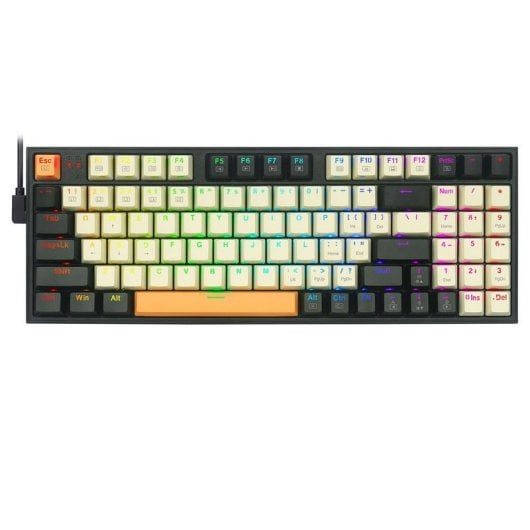 Redragon K636CLO-RGB Kitava Teclado Mecánico Gaming Switch Red Negro Teclado Inglés