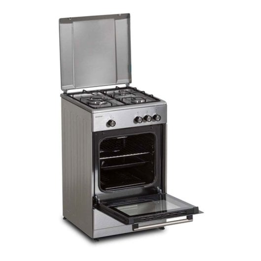 Cucina A Gas Con Forno Infiniton Cc57tac 43l 3 Fuochi Acciaio Inox 49 Cm