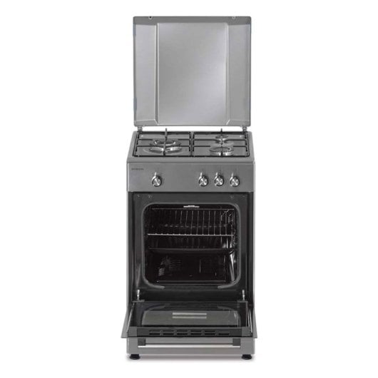 Cucina A Gas Con Forno Infiniton Cc57tac 43l 3 Fuochi Acciaio Inox 49 Cm