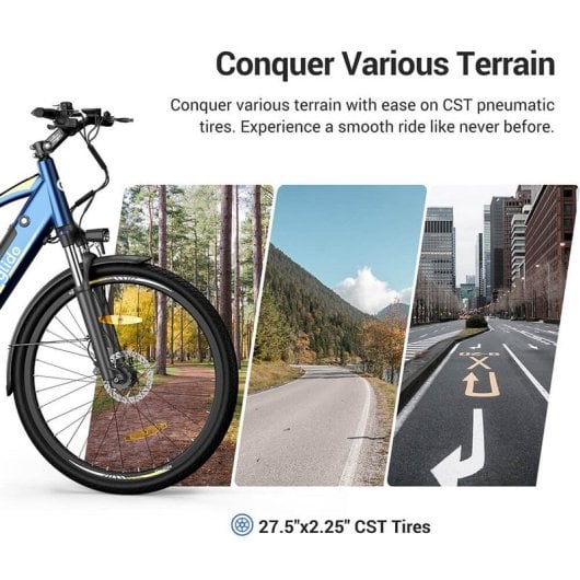 Bicicletta elettrica da trekking Eleglide C1 250W 27,5" 522Wh Blu