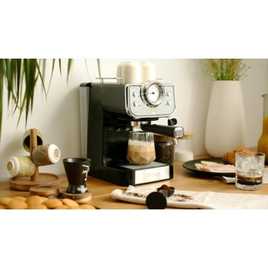 Caffettiera espresso retrò Evoo Intensa 15 bar Nero