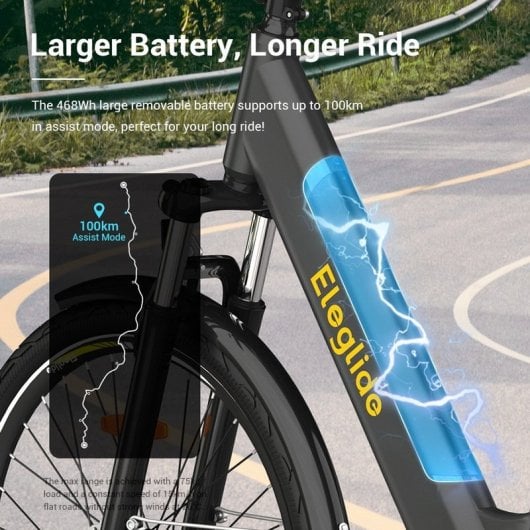 Eleglide T1 Step-Thru Elektrofahrrad 27,5" 250W 468Wh Dunkelgrau