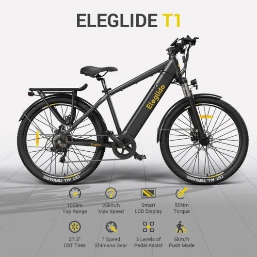 Eleglide T1 Bicicleta Eléctrica 27.5" 250W 468Wh Negra