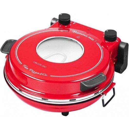 Horno pizza Cecotec Fun Pizza&co Mamma Mia 1200W pierre céramique 420°C