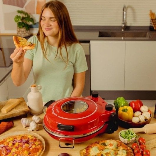 Horno pizza Cecotec Fun Pizza&co Mamma Mia 1200W pierre céramique 420°C