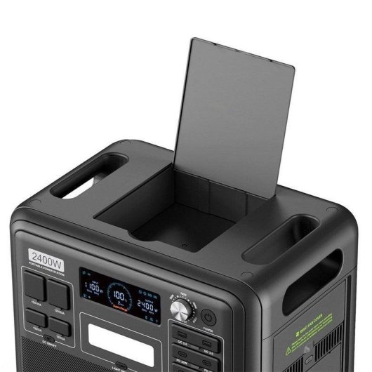 Estação de energia Fossibot F2400 2048Wh 6 AC 6 USB 4 DC Bateria LiFePO4 Inversor Bidirecional Carregamento Solar