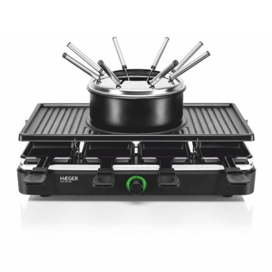 Haeger Cool Diner Set de Grill Fondue y Raclette 1400W