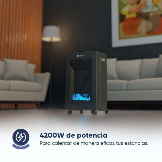 Estufa a Gás Chama Azul Origial RADIANCE 4200 4.200W Plegável Tripla Segurança