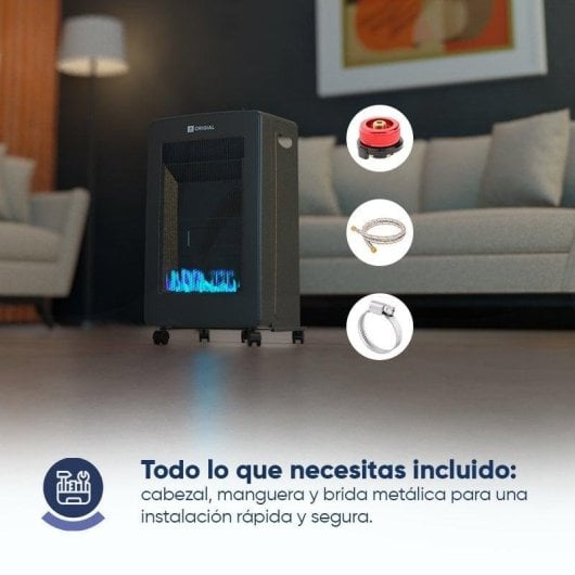 Estufa a Gás Chama Azul Origial RADIANCE 4200 4.200W Plegável Tripla Segurança