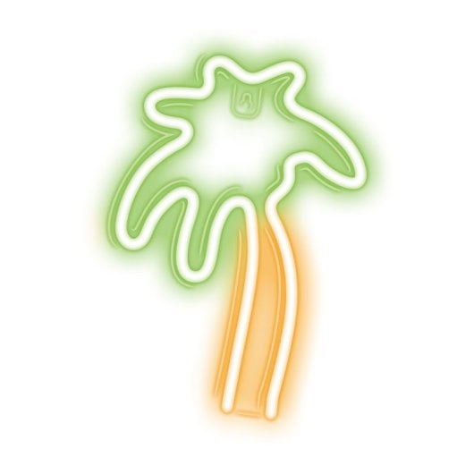 Forever Neon Led Light Palmgrün Orange