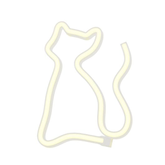 Forever Neon LED Light Cat Warm White Bat+USB