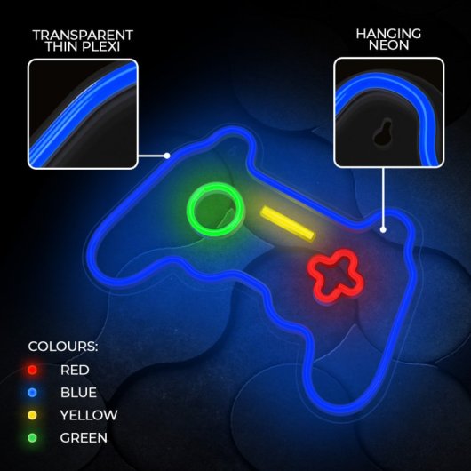 Forever Neon Plexi LED Gamepad Mehrfarbig