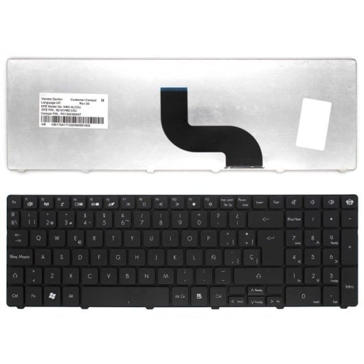 Laptop-Tastatur Packard Bell Easynote Tk85 Tk11 Tm85 Tm86 Tm87 Tm89 Tm81 Te11bz V104730dk2