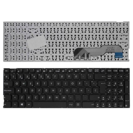 Tastiera Portatile ASUS Vivobook X541U Spagnolo Senza Cornice Nero