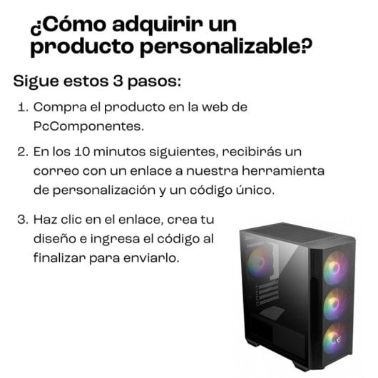 MSI MAG FORGE M100R Cristal Templado USB 3.2 ARGB Negra + Frontal Personalizable