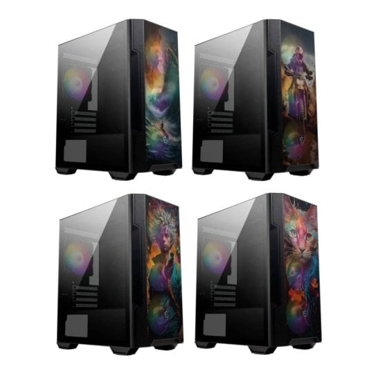 MSI MAG FORGE M100R Cristal Templado USB 3.2 ARGB Negra + Frontal Personalizable