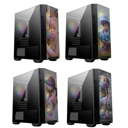 MSI MAG FORGE M100R Cristal Templado USB 3.2 ARGB Negra + Frontal Personalizable