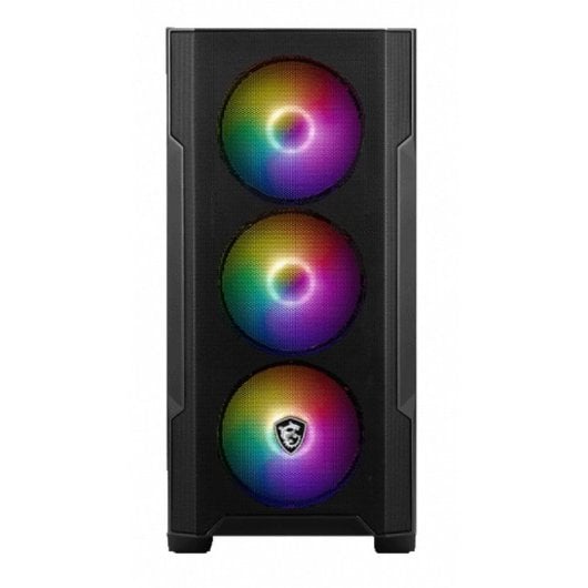 MSI MAG FORGE M100R Cristal Templado USB 3.2 ARGB Negra + Frontal Personalizable