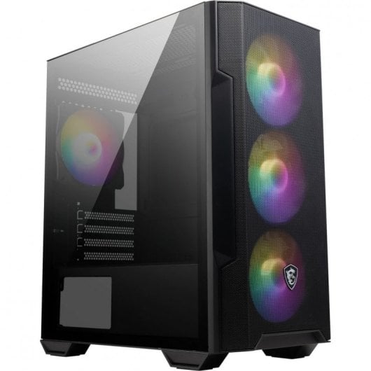 MSI MAG FORGE M100R Cristal Templado USB 3.2 ARGB Negra + Cristal y Frontal Personalizable