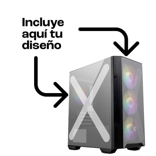MSI MAG FORGE M100R Cristal Templado USB 3.2 ARGB Negra + Cristal y Frontal Personalizable