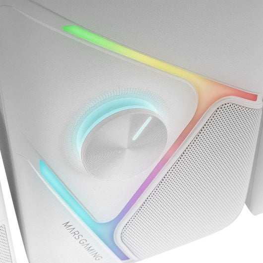 Mars Gaming MS-H21 Altavoces Gaming RGB 2.1 y Subwoofer 35W Blanco