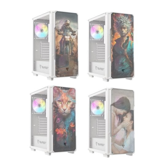 Tempest Garrison ARGB ATX Cristal Templado USB 3.0 Blanca + Frontal Personalizable