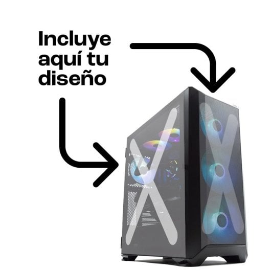 Forgeon Arcanite ARGB Mesh Schwarzer ATX-Tower + anpassbares Glas und Front