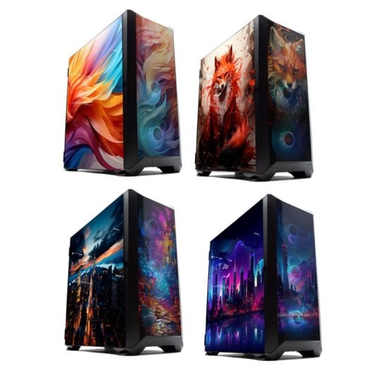 Forgeon Arcanite ARGB Mesh Schwarzer ATX-Tower + anpassbares Glas und Front