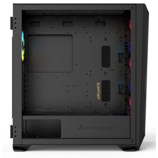 Forgeon Arcanite ARGB Mesh Schwarzer ATX-Tower + anpassbares Glas und Front