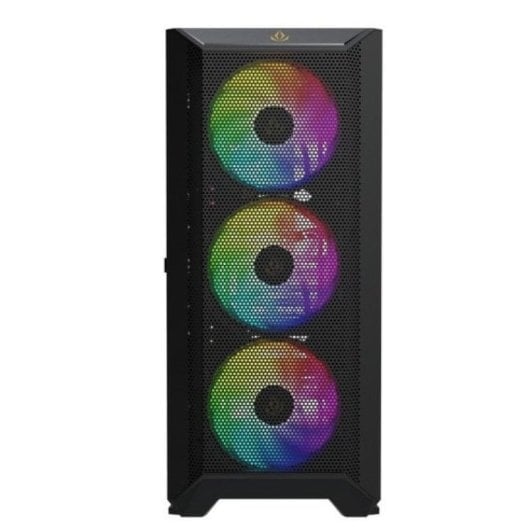 Forgeon Arcanite ARGB Mesh Schwarzer ATX-Tower + anpassbares Glas und Front