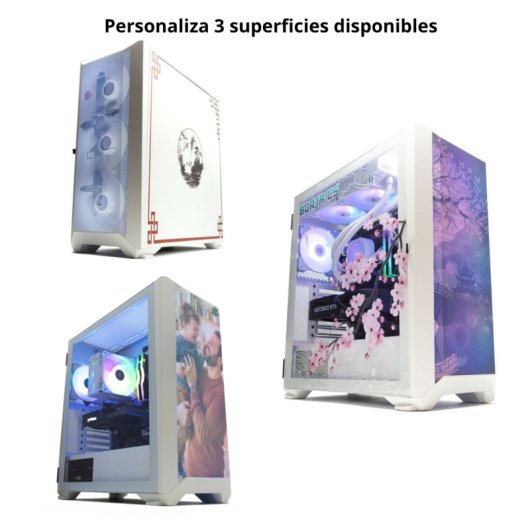 Forgeon Arcanite ARGB Mesh Torre ATX Blanca 3 superficies personalizables
