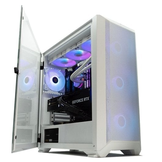 Forgeon Arcanite ARGB Mesh Torre ATX Blanco + Cristal Personalizable