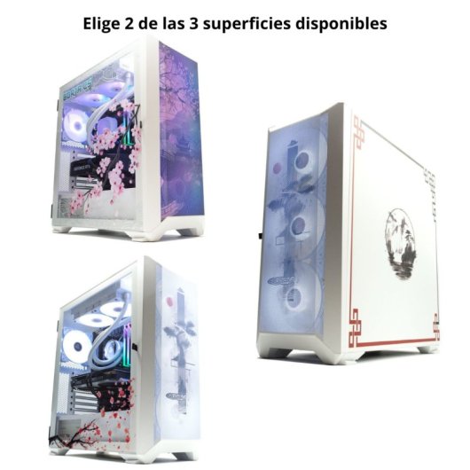 Forgeon Arcanite ARGB Mesh Torre ATX Blanca 2 superficies personalizables