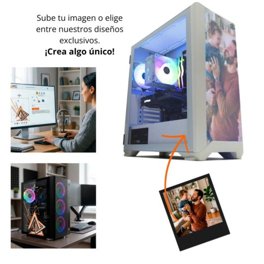 Forgeon Arcanite ARGB Mesh Torre ATX Blanca 1 superficie personalizable