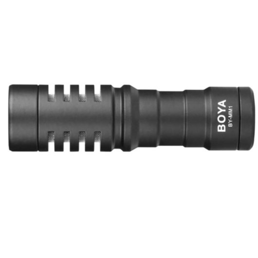 Microphone Cardioïde BOYA BY-MM1 avec Pare-vent en Poils pour Caméras Noir