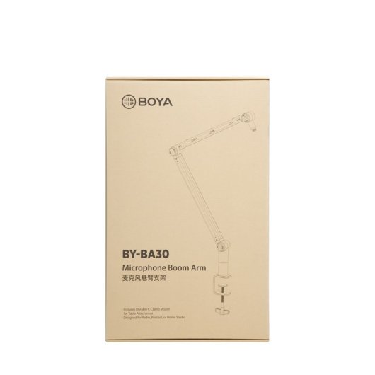Boya BY-BA30 Brazo Articulado para Micrófono Abracadera en C 43cm X 66cm Negro