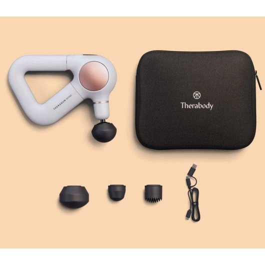 Massageador Therabody Theragun Sense Branco Percussivo Bluetooth LCD 4 Cabeças