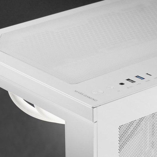 Mars Gaming MC-3TCORE Mid-tower ATX in vetro temperato USB-C Bianco