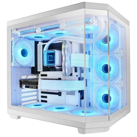Mars Gaming MC-3TCORE Mid-tower ATX in vetro temperato USB-C Bianco