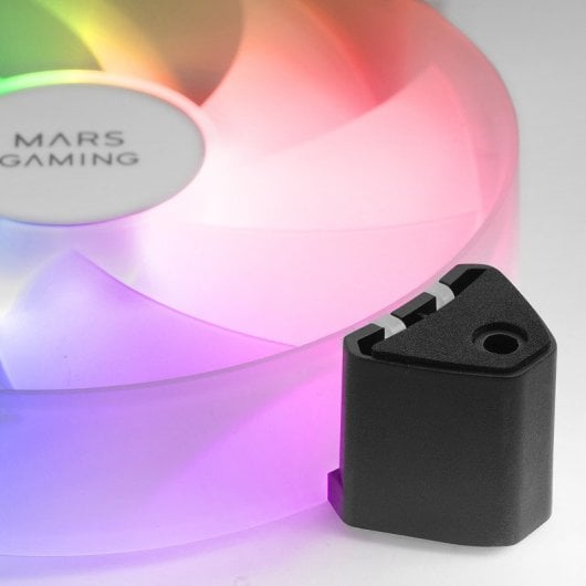 Mars Gaming MF-3A Kit 3x Ventilateurs FDB 120mm ARGB Rainbow 360º sans Cadre Double Connecteur Noir