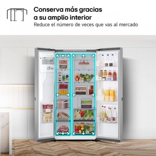 LG GSLC40PYPE frigorifero side-by-side Libera installazione Argento